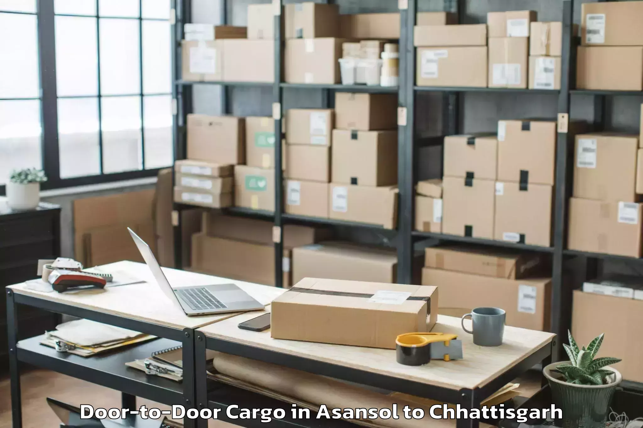 Reliable Asansol to Kalinga University Raipur Door To Door Cargo